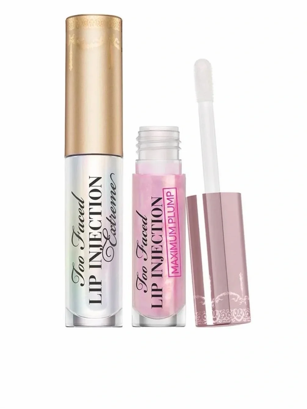 Too Faced Lip Injection Duo - Pink & Clear Plumping Glosses